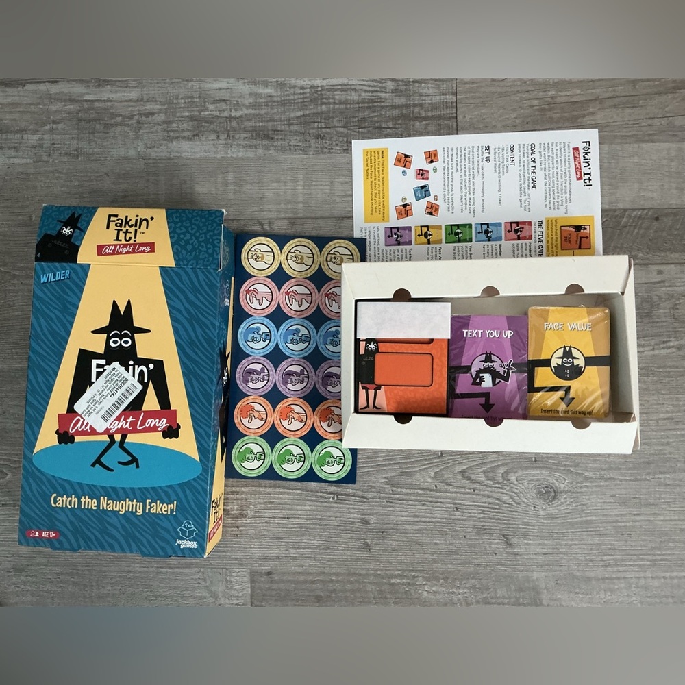 Wilder JACKBOX Games Fakin' It All Night Long board game🌻